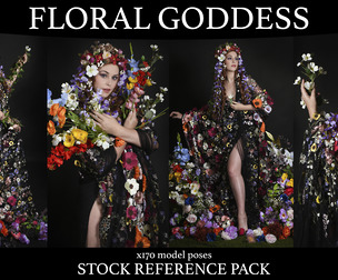 Floral Bloom - Fantasy stock model pose reference pack
