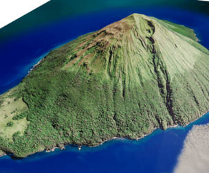 Kao Island 3D model terrain