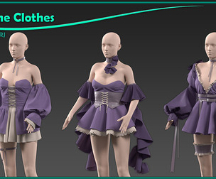 3 female anime clothes-vol1