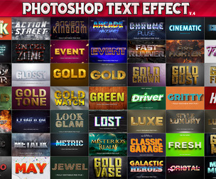 100 Premium Photoshop Text Effects PSD, 3D Layer styles