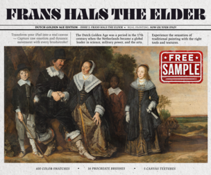 Free Sample - Frans Hals Procreate Kit (Procreate Brushes, Color Palettes & Canvas Textures)