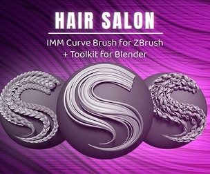 Hair Salon Toolkit – IMM Curve Brushes & Curve-Based Hair System for ZBrush and Blender