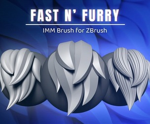 Fast N Furry – ZBrush Stylized Fur Sculpting IMM Brush for Creatures and Characters