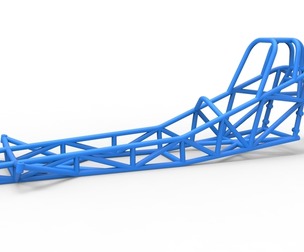 Frame of Vintage Funny Car Scale 1:25