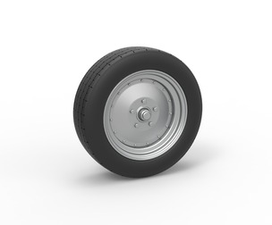 Front wheel of Vintage Funny Car Scale 1:25