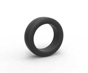 Front tire of Vintage Funny Car Scale 1:25