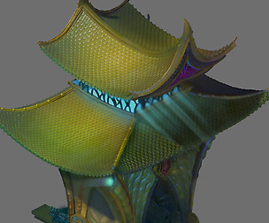 Game model - the seabed - the temple building