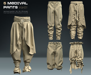5 Medieval Pants Collection Vol 01