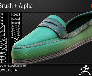 50 Stitches Brush - Alpha - Substance and Zbrush Texture