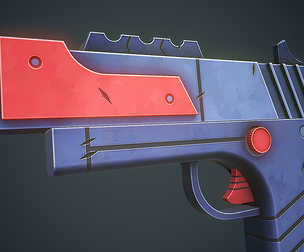 Stylized Sci Fi Pistol Low-poly 3D model