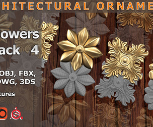 5 Flowers Ornamental Pack 04
