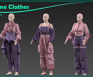 3 female anime clothes-vol2