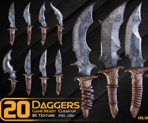 20 Game ready Dagger Assets - Vol 02