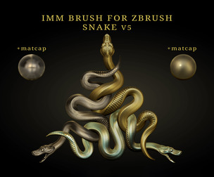 IMM Brush Snake V5 for Zbrush
