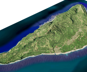 Eua island 3D model terrain