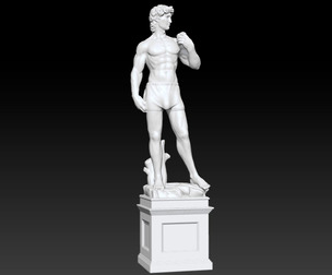 Miniature sculpture of David in underwear