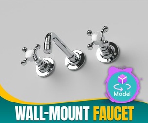 Wall-Mount Faucet - Ultra HD 3D Model