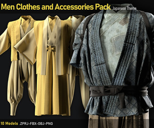 10 Men Clothes and Accessories-Japanese Theme