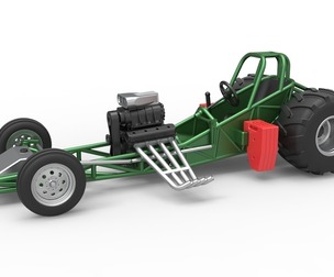 Vintage Pulling Funny car Base Scale 1:25
