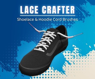 Lace Crafter – A Realistic 3D Cord and Shoelace Generator for Blender and ZBrush.