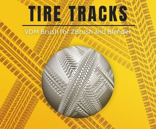 Tire Tracks – A Realistic VDM Brush for Environments in ZBrush & Blender