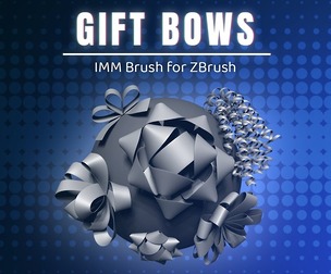 Gift Bows – ZBrush 3D IMM Brush Set for Presents and Props