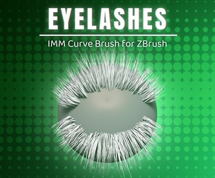 Eyelashes – Fast and stylized lashes IMM brush for characters and creatures in ZBrush