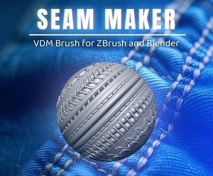 Seam Maker – Realistic Seam and Stitch Sculpting VDM Brush for Clothing and Props