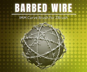 Barbed Wire – IMM Tool for ZBrush Featuring Post-Apocalyptic and Industrial Detailing