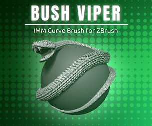 Bush Viper – ZBrush Snake IMM Brush Tool Designed for Horror Environments
