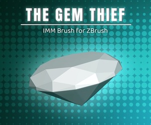 The Gem Thief – ZBrush High-Detail Gemstone Collection IMM Brush for Jewelry and Props