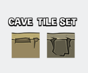 Cave tile set 2d game tile set