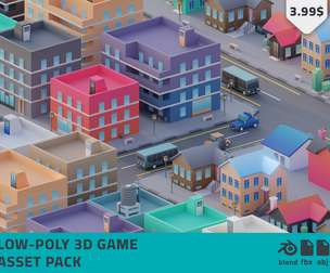 Low-poly 3D game asset pack