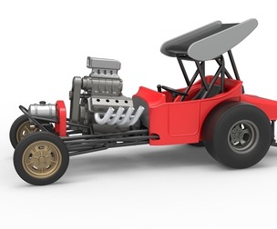 Vintage Winged Front engine dragster Scale 1:25