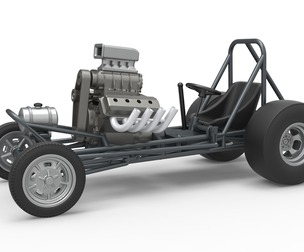 Vintage Front engine dragster Base Scale 1:25