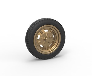 Front wheel of old school dragster Version 3 Scale 1:25