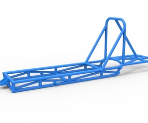 Frame of old school Front engine dragster V4 Scale 1:25