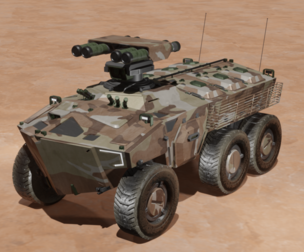 Scifi ATGM launch vehicle Desert Camouflage