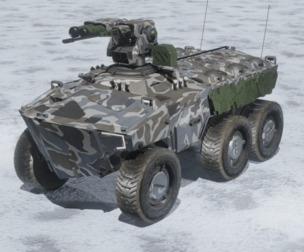 Scifi APC winter camouflage