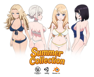 Summer Collection: 4 Anime Bikini 3D Characters