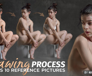 Female Character Drawing Process Video by Wang Xiao Part 3