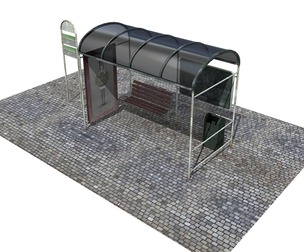 Low poly Bus stop