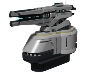 Sci-fi Rail Cannon Turret