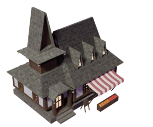 Medieval market shop