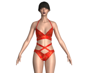 Girls Bikini With Printed | Marvelous / Clo3d / obj / fbx