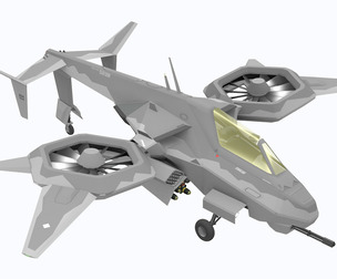 Sci-fi Attack Helicopter
