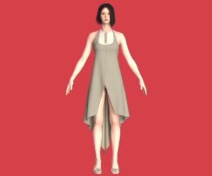 Girls Cape Dress V10 | Marvelous / Clo3d / obj / fbx