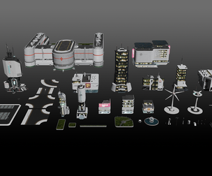 Sci-fi city assets