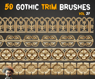 50 Gothic Trim Brushes - Vol 37