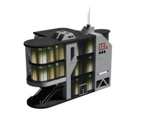 Scifi lab building